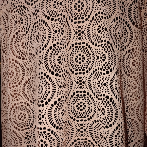 Ruby Rd. Woman Pink Lace Waterfall Cardigan 1X - Picture 3 of 4